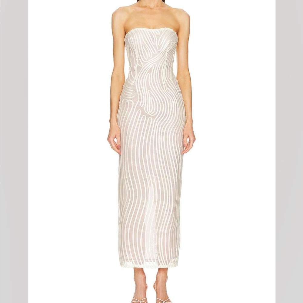 Michael Costello Strapless White Dress